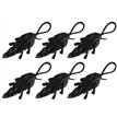 (6) 8CM BLACK RATS