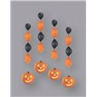 (4) 18IN PUMPKIN GLOW HANGNG DECORATIONS