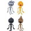 14cm 4ASST SQUEEZE PUMPKIN/SKELETON W/BEADS 12S