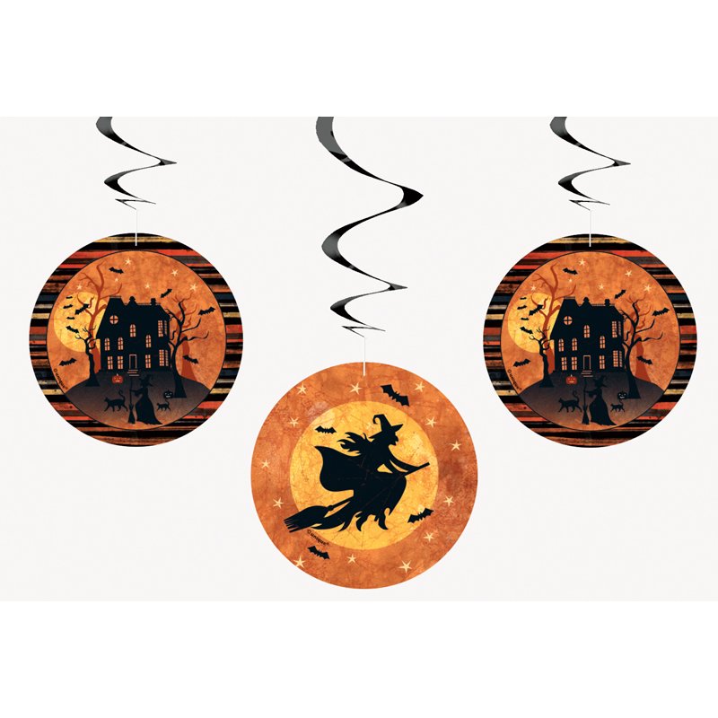 (3) 26in FULL MOON HALLOWEEN SWIRLS