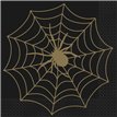 (16) BLACK/GOLD SPIDER WEB L/NAPKINS