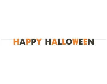 GLITTER ORANGE/BLACK HALLOWEEN BANNER