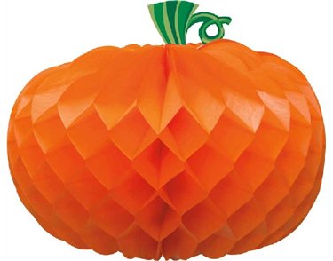 11in PUMPKIN HONEYCOMB CENTREPIECE