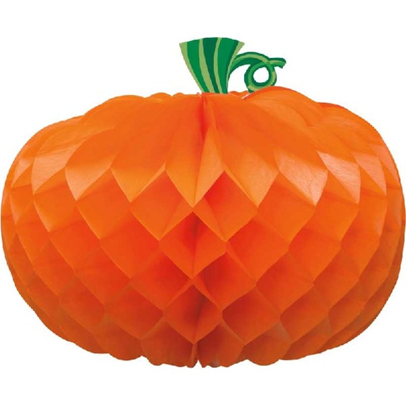 11in PUMPKIN HONEYCOMB CENTREPIECE