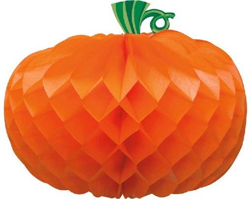 11in PUMPKIN HONEYCOMB CENTREPIECE