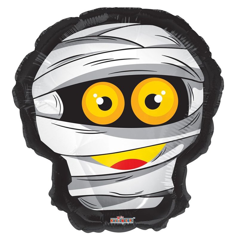 18in HALLOWEEN MUMMY HEAD  SHAPE FOIL BALLOON