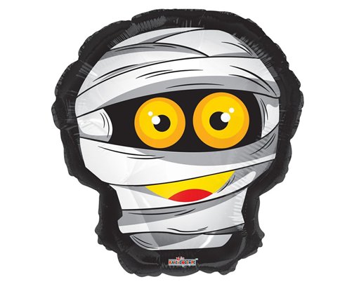 18in HALLOWEEN MUMMY HEAD  SHAPE FOIL BALLOON
