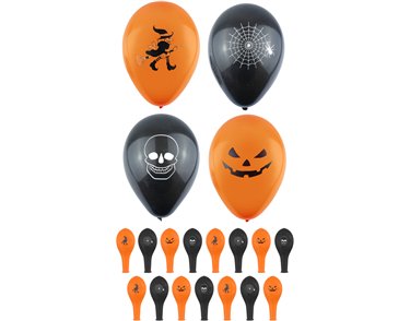 12PK 23cm HALLOWEEN PRINTED BALLOONS