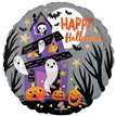 18in HAPPY HALLOWEEN HAUNTED HOUSE FOIL BALLOON