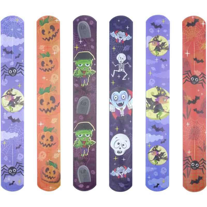 6ASST HALLOWEEN SNAP BRACELET 120S