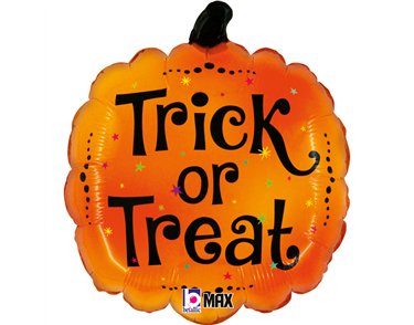 18in TRICK OR TREAT PUMPKIN FOIL BALLOON