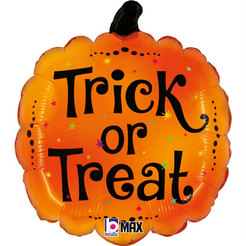18in TRICK OR TREAT PUMPKIN FOIL BALLOON