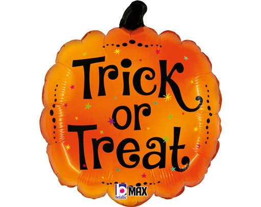18in TRICK OR TREAT PUMPKIN FOIL BALLOON