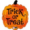 18in TRICK OR TREAT PUMPKIN FOIL BALLOON