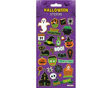 PURPLE HAPPY HAUNTING STICKERS