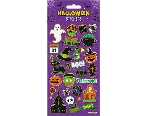 PURPLE HAPPY HAUNTING STICKERS