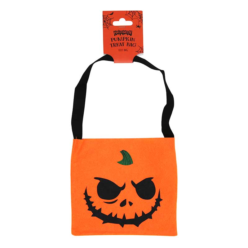 HALLOWEEN PUMPKIN FELT BAG