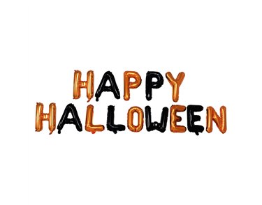 HAPPY HALLOWEEN FOIL BALLOON BANNER
