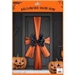 BLACK/ORANGE HALLOWEEN DOOR BOW