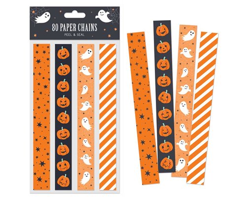 80PC HALLOWEEN PAPER CHAIN DECORATIONS