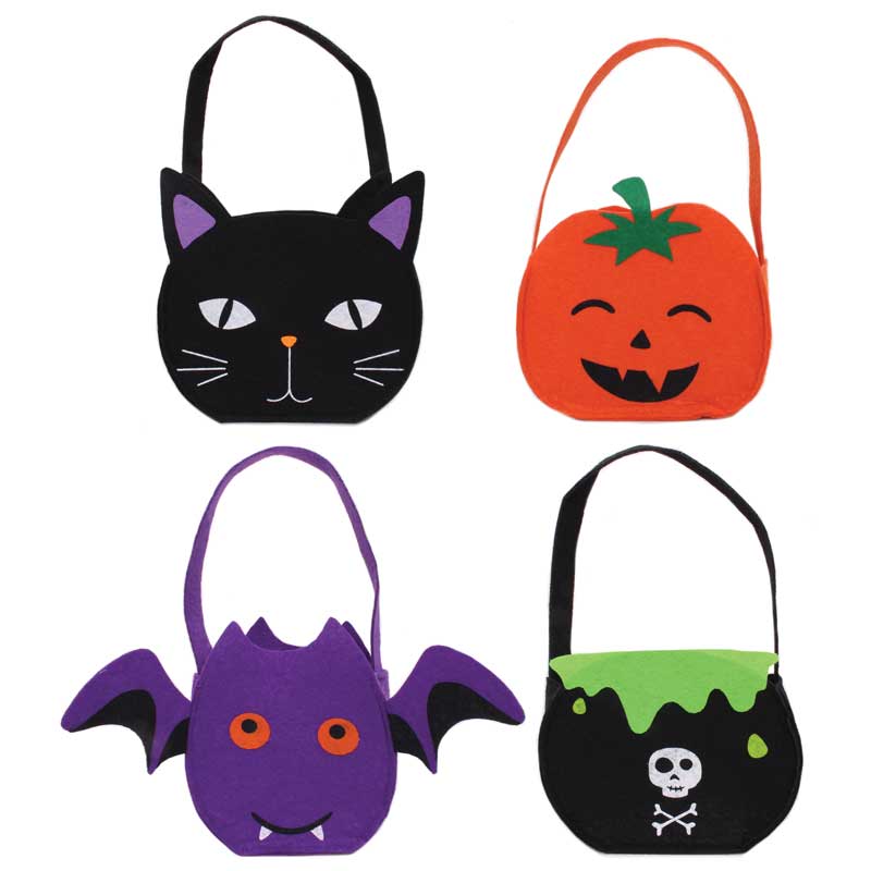 HALLOWEEN FELT CHARACTER SHAPED TREAT BAG