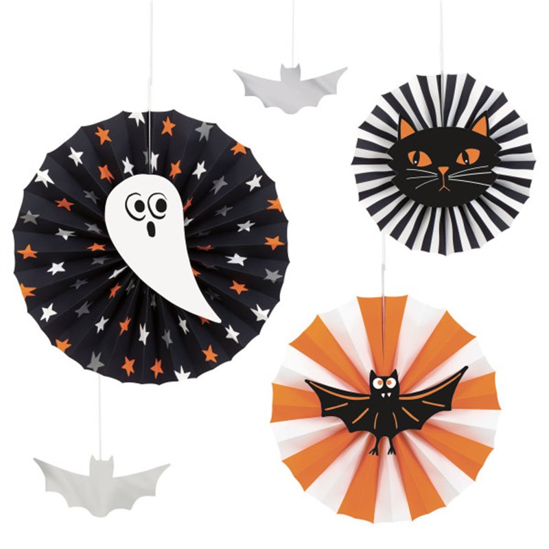 BATS AND BOOS HALLOWEEN HANGING DECORATION KIT