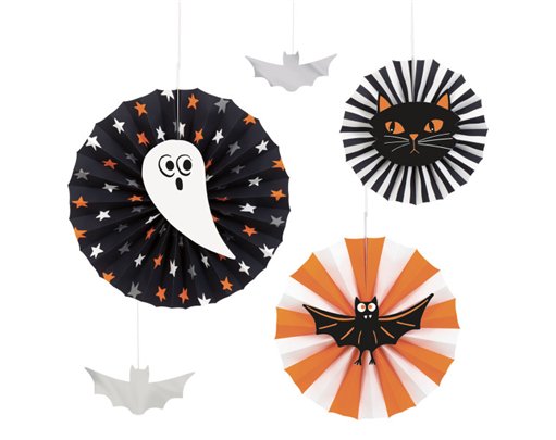BATS AND BOOS HALLOWEEN HANGING DECORATION KIT