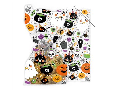 20PK FUN HALLOWEEN ICONS CELLO TREAT BAGS