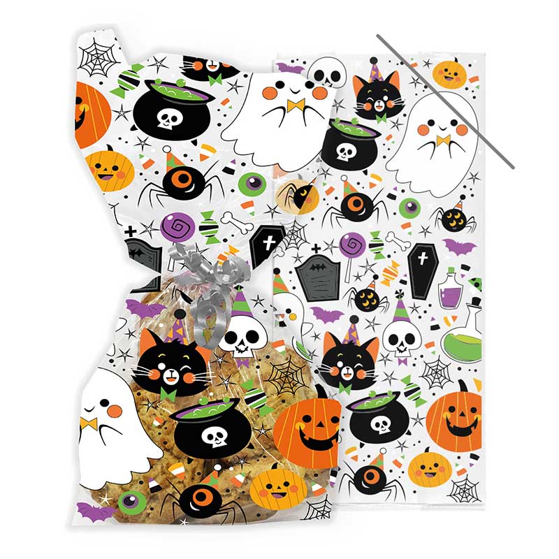 20PK FUN HALLOWEEN ICONS CELLO TREAT BAGS