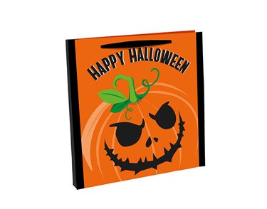 PUMPKIN HALLOWEEN PP WOVEN TREAT BAG 12S