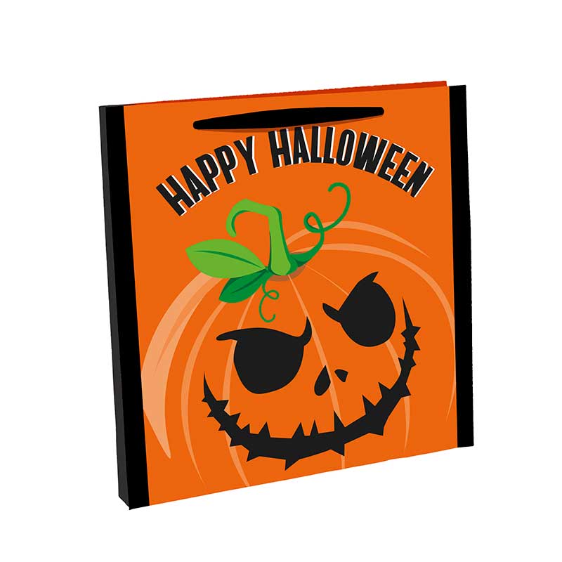 PUMPKIN HALLOWEEN PP WOVEN TREAT BAG 12S