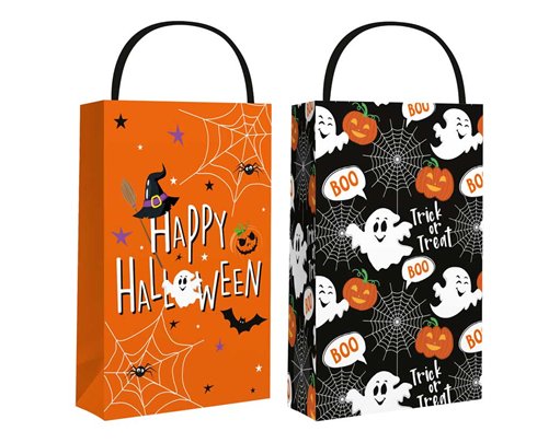 6PK 2ASST HALLOWEEN TREAT BAG