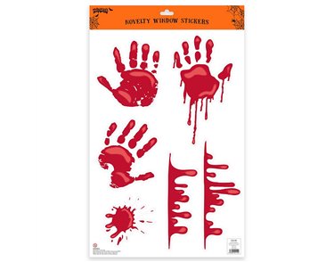 HALLOWEEN BLOOD CLEAR WINDOW STICKERS