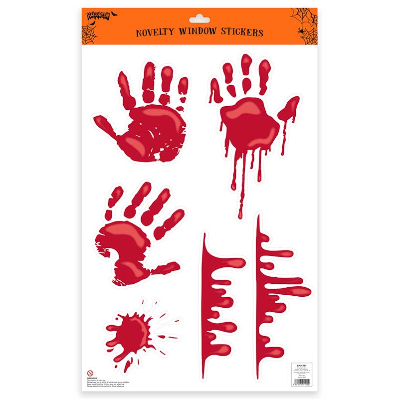 HALLOWEEN BLOOD CLEAR WINDOW STICKERS