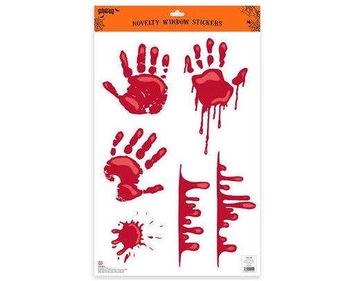 HALLOWEEN BLOOD CLEAR WINDOW STICKERS