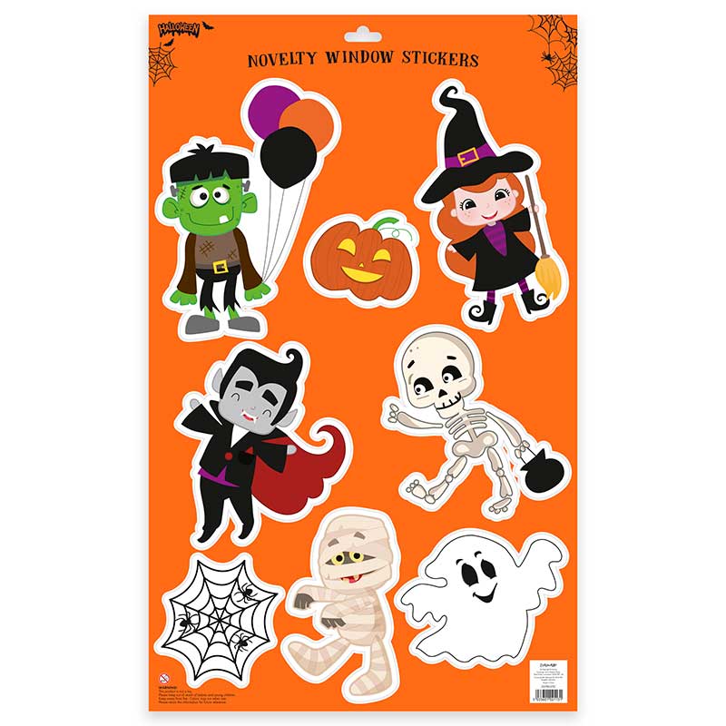 HALLOWEEN CUTE CLEAR WINDOW STICKERS