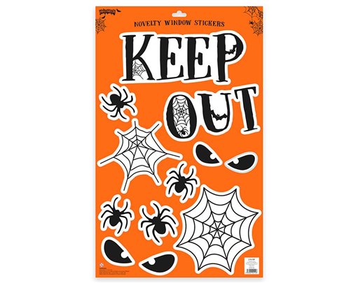 HALLOWEEN SPOOKY CLEAR WINDOW STICKERS