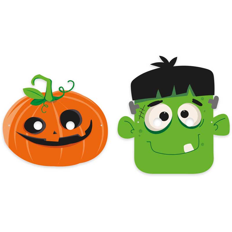 5PK 2ASST HALLOWEEN MASKS