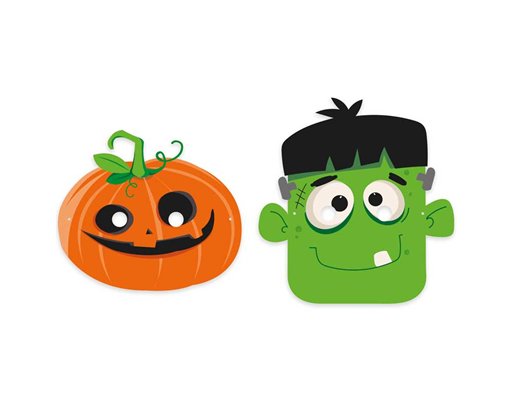 5PK 2ASST HALLOWEEN MASKS
