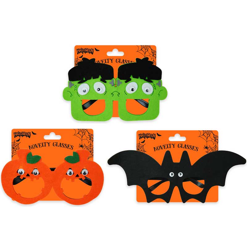 3ASSST HALLOWEEN NOVELTY GLASSES
