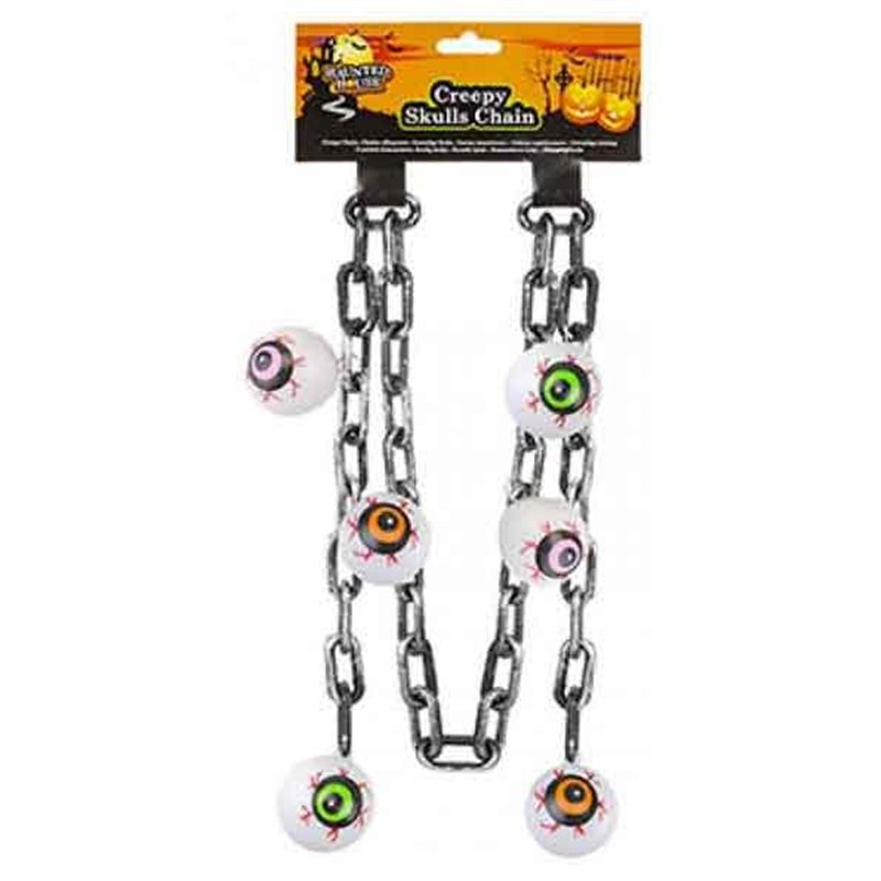 CREEPY CHAIN LINK WITH SKULLS OR EYE BALLS
