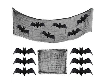 6PK PAPER BAT DECORATIONS