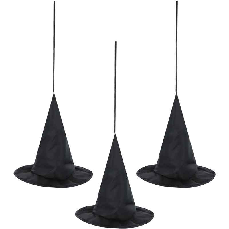 3PK WITCH HAT DECORATIONS