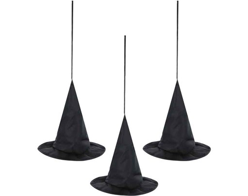 3PK WITCH HAT DECORATIONS