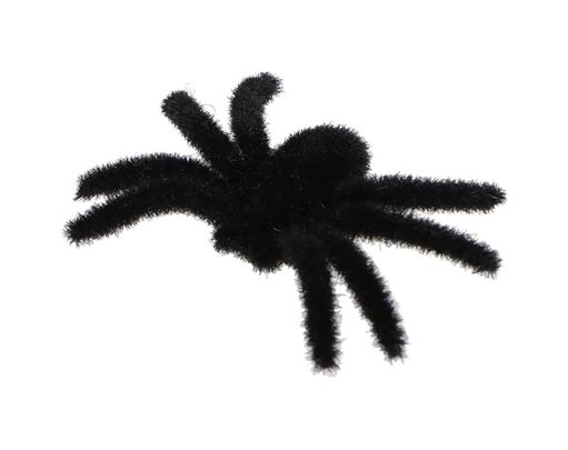 7x5.5cm BLACK FURRRY SPIDER