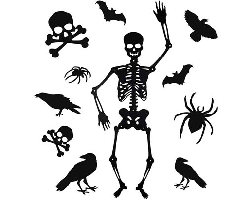 95cm HANGING SKELETON DECORATION