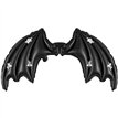 BLACK MATTE WITH STARS FOIL BALLOON BAT WINGS