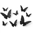 30PC BLACK PAPER MOTH DECORATIONS