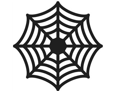 4PK BLACK SPIDER WEB PLATE MATS