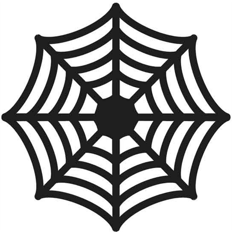4PK BLACK SPIDER WEB PLATE MATS